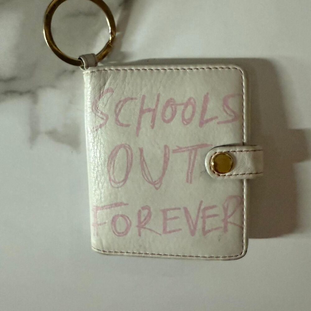 SOLD Y2K Vintage Juicy Couture white leather “Schools Out Forever” wallet